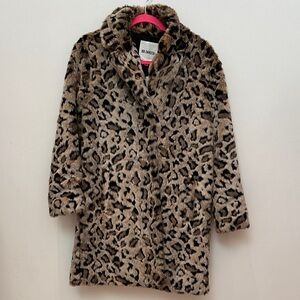 BB Dakota Faux Fur Leopard Coat